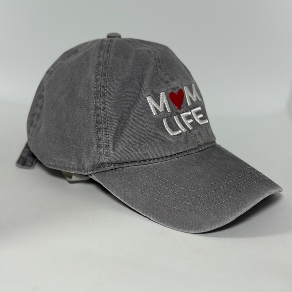 David & John “Mom Life” Baseball Cap/ Gray/ Adjustable Strap - Picture 2 of 6
